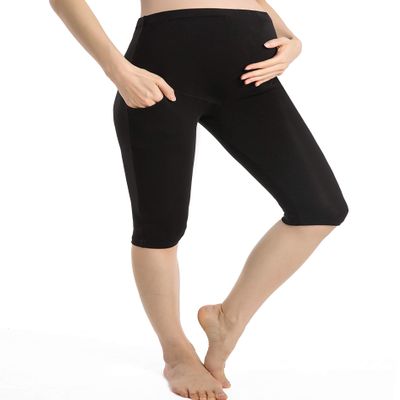 Ferrieswheel Story Short Pregnancy Pants for Women Maternity Leggings Over The Belly Pregnant Shorts Black