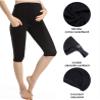 Ferrieswheel Story Short Pregnancy Pants for Women Maternity Leggings Over The Belly Pregnant Shorts Black view 2