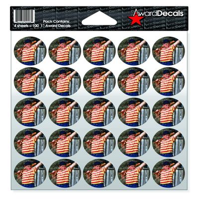 Award Decals Award Decals Baseball Sandlot Decals (100 Stickers) Sticker Set (100 Decals) The Original Award Decals Premium 20mil Thick 1" Helmet Decals Made in The USA Since 1976