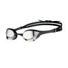 ARENA Unisex Cobra Ultra Swipe Racing Swim Goggles for Men and Women Swipe Anti-Fog Technology Polycarbonate Mirror Lens, Silver/Black view 1