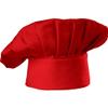 Hyzrz Chef Hat Set of 2 Pack Adult Adjustable Elastic Baker Kitchen Cooking Chef Cap (Red) view 2