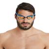ARENA Unisex Cobra Ultra Swipe Racing Swim Goggles for Men and Women Swipe Anti-Fog Technology Polycarbonate Mirror Lens, Yellow Copper/Blue view 4