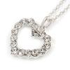 Avalaya Clear Austrian Crystal Open Cut Heart Pendant With Silver Tone Chain and Stud Earrings Set - 40cm L/ 5cm Ext - Gift Boxed view 4
