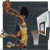 EW Designs Cool Retro Monster Basketball Dunk Cartoon Banner Vinyl Decal Bumper Sticker (12" Wide) view 1