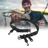 Alomejor Fishing Wading Belt Adjustable Multi-Functional Fishing Waist Belt with Hook D-Ring for Fly Fishing Surf Casting Kayak Fishing Accessories Wader Straps view 2