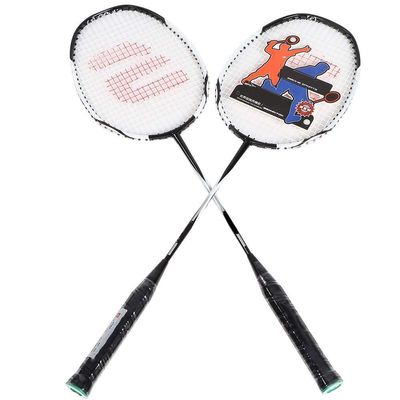 2 Player Badminton Racket, Carbon Aluminum Badminton Racket Set with Badminton Bag