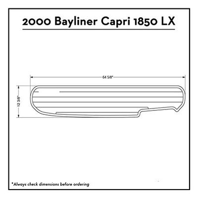 2000 Bayliner Capri 1850 LX Swim Platform Pad Boat EVA Teak Decking 1/4" 6mm (Light Grey with Black Lines)