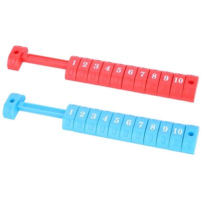 Scoring Table Football Competition Foosball Game Table Soccer Indoor Competitive Mini Tabletop Fun Play 2pcs/Set (Red & Blue)