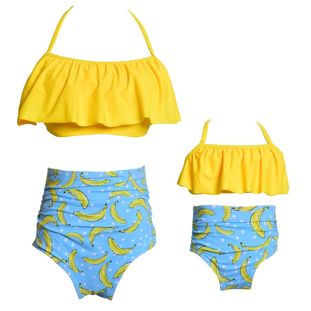 Baby Girls Swimsuits Mommy and Me Swimsuits 2 Pieces Family Matching Swimsuit