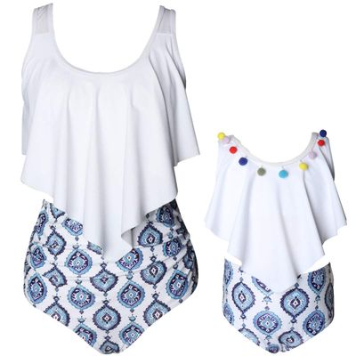 Baby Girls Swimsuits Mommy and Me Swimsuits 2 Pieces Family Matching Swimsuit