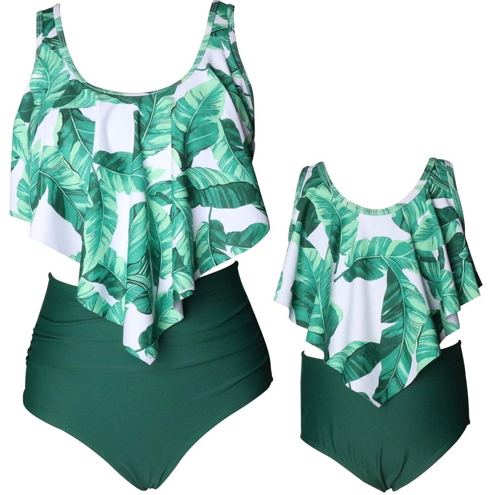 Baby Girls Swimsuits Mommy and Me Swimsuits 2 Pieces Family Matching Swimsuit