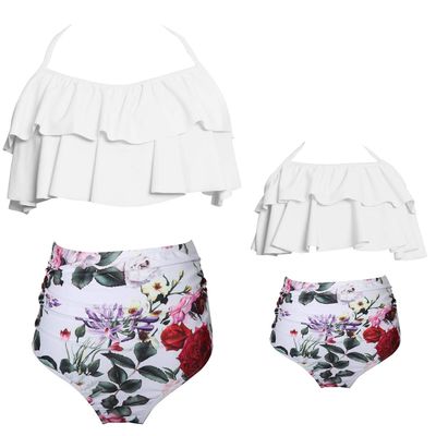 Baby Girls Swimsuits Mommy and Me Swimsuits 2 Pieces Family Matching Swimsuit
