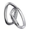 BRAVESHINE Heavy-Weight Carabiner - 2 Pack D Ring Snap Keychain Locking Caribeaner Clips - 12KN Aluminum Screws Buckle Carabiner Hook for Men Women Key Keychains, Water Bottle, Dog Leash - Silver view 1