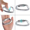 BRAVESHINE Heavy-Weight Carabiner - 2 Pack D Ring Snap Keychain Locking Caribeaner Clips - 12KN Aluminum Screws Buckle Carabiner Hook for Men Women Key Keychains, Water Bottle, Dog Leash - Silver view 3