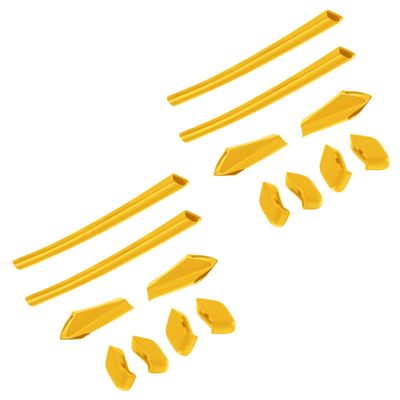 SAUCER Replacement Nose Pieces Pads & Earsocks Temple Sleeve Rubber Kit for Oakley Half Jacket | Half Jacket XLJ Sunglass - Yellow + Yellow