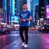 Custom T Shirts for Men Women Personalized Photo Text Logo Unisex Cotton Tee Design Your Own Front Back Print Adult Shirt Cobalt view 2