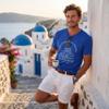 Custom T Shirts for Men Women Personalized Photo Text Logo Unisex Cotton Tee Design Your Own Front Back Print Adult Shirt Cobalt view 3