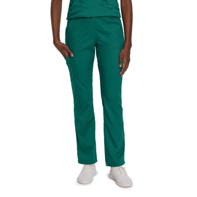 Landau Proflex Tailored Fit Stretch 5-Pocket Cargo Scrub Pants for Women 2042 Hunter PXS