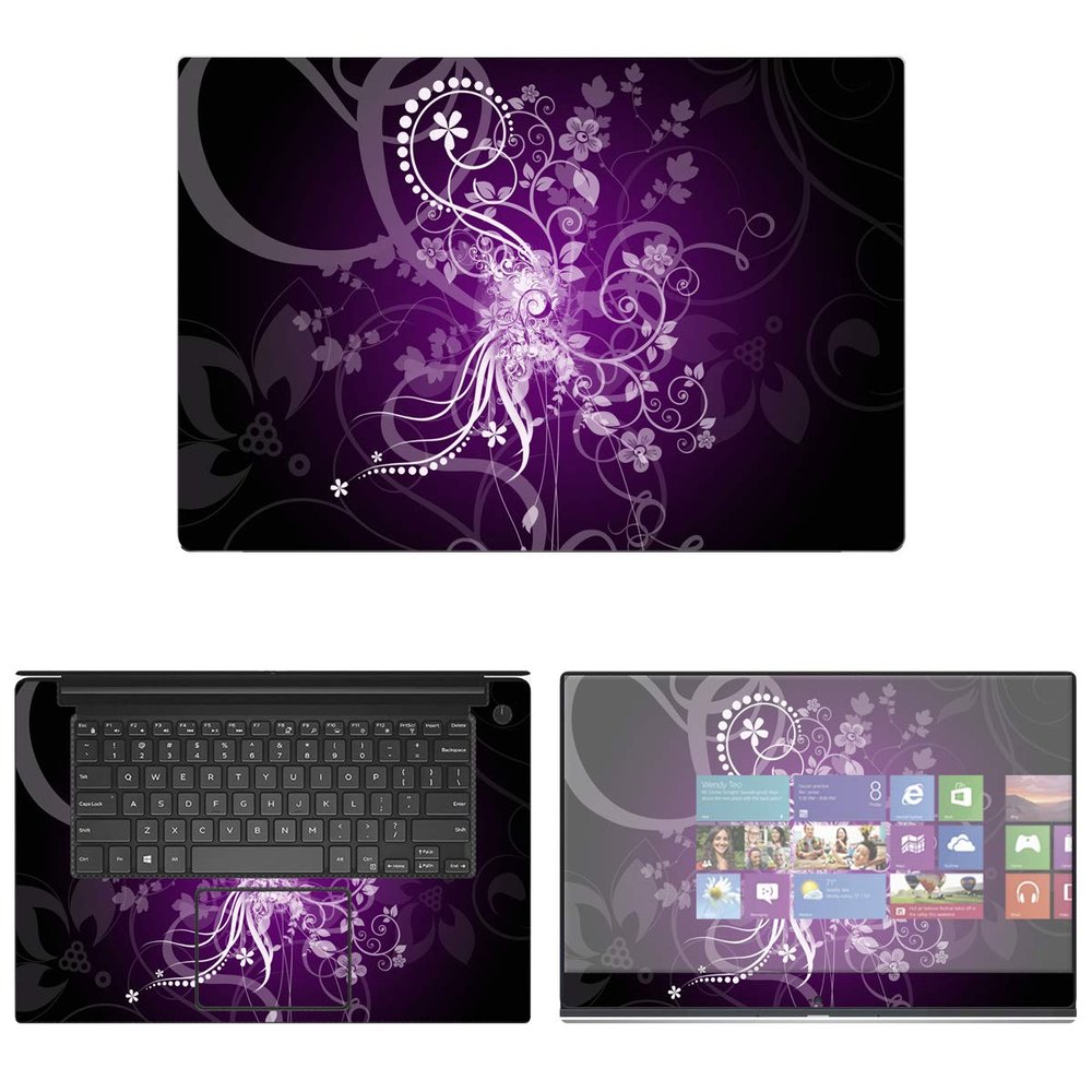 Decalrus - Protective Decal Floral Skin Sticker for Dell XPS 9570 (15.6" Screen) case Cover wrap DExps15_9570-15