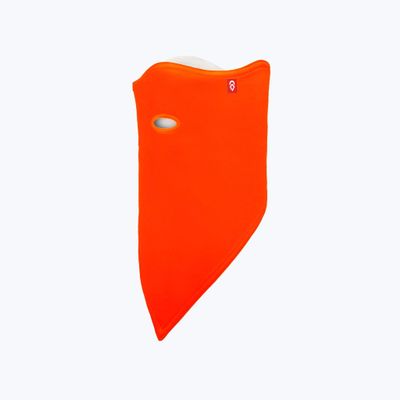 Airhole Unisex Facemask Standard 2 Layer Cold Weather Facemask (Hunter Orange, Small/Medium)