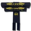 GT Santa Ana Wings 1984-86 BMX Pad Sets by Flite Black and Yellow 1" top Tube Diameter view 1