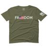 0160. Freedom Military Patriotic Proud American Flag Armour US USA for Men T Shirt (Olive Green, 2X-Large) view 1