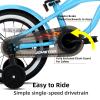 JOYSTAR 14 Inch Kids Bike with Training Wheels for Ages 3-5 Years Old Girls Boys Bikes Toddler Bike Beach Cruiser Kids Bicycle Blue view 3