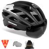 Shinmax Bike Helmet, CPSC/CPC Bike Helmet for Adult Men Women with Magnetic Goggles&Led Back Light Cycling Helmet Adjustable SM-T69 view 1