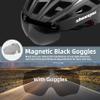 Shinmax Bike Helmet, CPSC/CPC Bike Helmet for Adult Men Women with Magnetic Goggles&Led Back Light Cycling Helmet Adjustable SM-T69 view 2