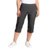 SLIM-SATION Women's Golf Wide Band Pull-On Capri Pant with Real Front Pockets(Charcoal,4) view 1