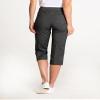 SLIM-SATION Women's Golf Wide Band Pull-On Capri Pant with Real Front Pockets(Charcoal,4) view 2