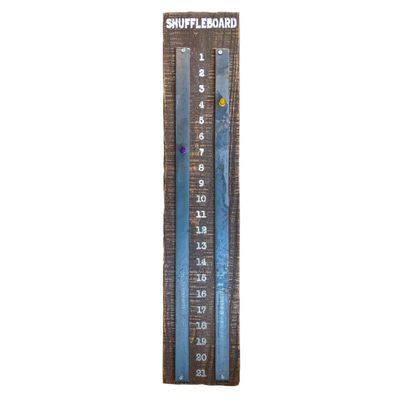 Scoreboard for Shuffleboard  ShuffleScore  Reclaimed Wood (Walnut)