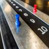 Scoreboard for Shuffleboard  ShuffleScore  Reclaimed Wood (Walnut) view 3