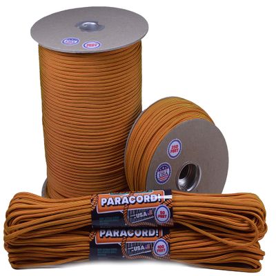 10', 25', 50', 100' Hanks or 250', 1000' Spools of Parachute 550 Cord Type III 7 Strand Paracord - Vibration - 250 Foot Spool