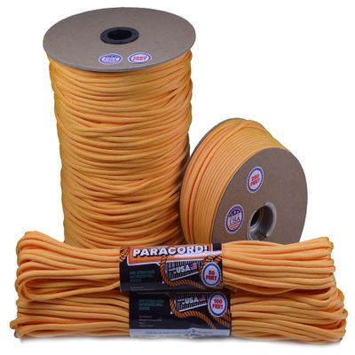 10', 25', 50', 100' Hanks or 250', 1000' Spools of Parachute 550 Cord Type III 7 Strand Paracord - Lemonade Stand - 1000 Feet