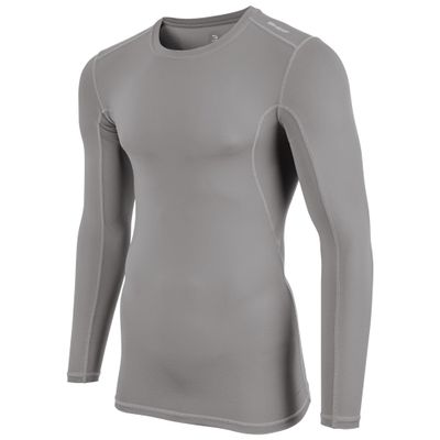 Champro Long Sleeve Compression Shirt - Polyester/Spandex, Adult Small, Grey