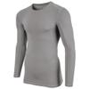 Champro Long Sleeve Compression Shirt - Polyester/Spandex, Adult Small, Grey