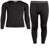 ONLY BOYS Thermal Underwear Set - 2 Piece Brushed Fleece Thermal Top and Long Johns for Boys, Size X-Large/(16), Black view 1