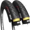 Fincci Pair 700x38c Bike Tire - Semi-Slick 700c Bike Tire - Gravel Foldable Kevlar 40-622 Puncture Resistant Bike Tires 1 mm Nylon, Urban 700c Wheelset for Electric, Hybrid, Road, City Touring Bikes view 1