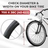 Fincci Pair 700x38c Bike Tire - Semi-Slick 700c Bike Tire - Gravel Foldable Kevlar 40-622 Puncture Resistant Bike Tires 1 mm Nylon, Urban 700c Wheelset for Electric, Hybrid, Road, City Touring Bikes view 2
