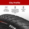 Fincci Pair 700x38c Bike Tire - Semi-Slick 700c Bike Tire - Gravel Foldable Kevlar 40-622 Puncture Resistant Bike Tires 1 mm Nylon, Urban 700c Wheelset for Electric, Hybrid, Road, City Touring Bikes view 3