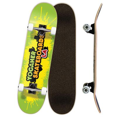 Yocaher Punked Complete Skateboards 7.75" or Mini Cruiser or Micro Cruiser Shapes - Pika and Chimp Series (Complete-9-7.75 - Sour)