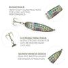 Crocodile Fishing Spoons 3oz, 6 Pcs Silver Color with Heavy-Duty Treble Hooks, for Saltwater & Freshwater Casting, Includes Durable Hook Setup, Ideal for Tuna, Bass, Trout, Walleye & More view 3