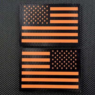 BritKitUSA SAR Infrared US Flag Patch Set Black & Orange Search & Rescue IR