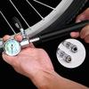 Mini Bicycle Pump with Pressure Gauge 210 PSI Portable Hand Cycling Pump Presta and Schrader Ball Road Tire Bike Pump New view 1