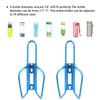 Alloy Aluminum Lightweight Bike Water Bottle Cages - 2 Pack Bicycle Holder Cages - Blue view 3