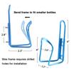 Alloy Aluminum Lightweight Bike Water Bottle Cages - 2 Pack Bicycle Holder Cages - Blue view 4