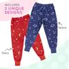 Mad Dog Girl's Pajama Pants - 2/3 Pack, Soft Micro Fleece Fashion Sleepwear Lounge. Sizes: 6-16, 2 Pack, 6, Space/Stars view 3