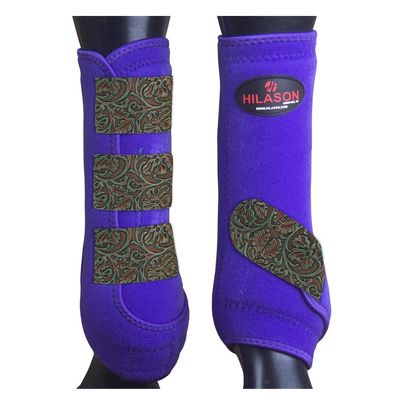 HILASON Purple Large Horse Medicine Sports Boots Front Leg