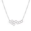 10K Gold Color Honeycomb Dangle Earring 3 Tone (silver necklace) view 1
